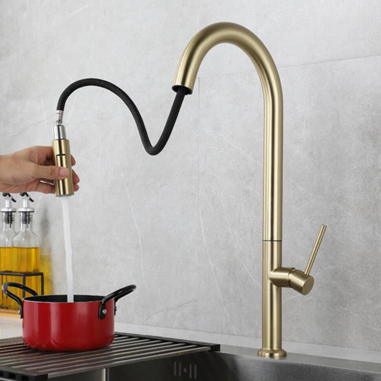 hudor-scamandre-nb0003-robinet-cuisine-dor-bross-extractible image 2