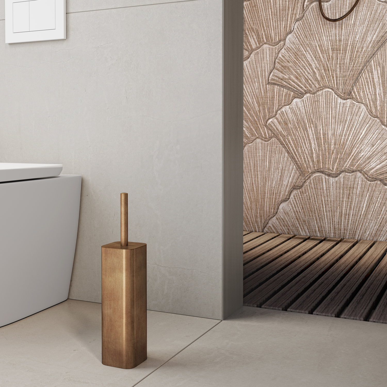 gedy-jack-porte-brosse-wc-or-rose image 3