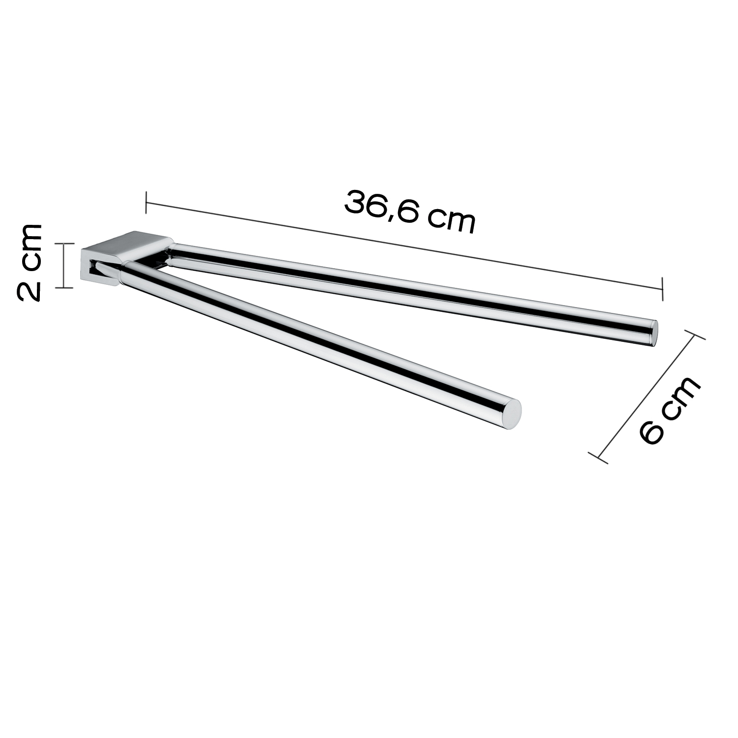 gedy-canarie-porte-serviette-r-glable-chrome image 2