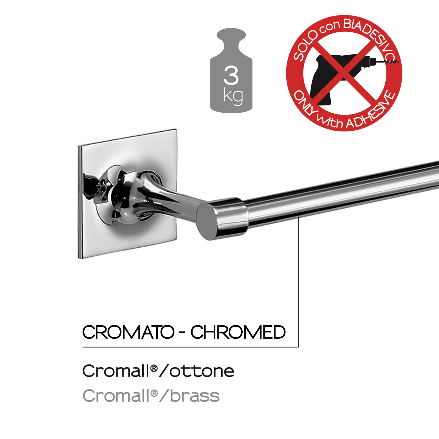 gedy-wizard-barre-porte-serviette-35-cm-chrome image 4