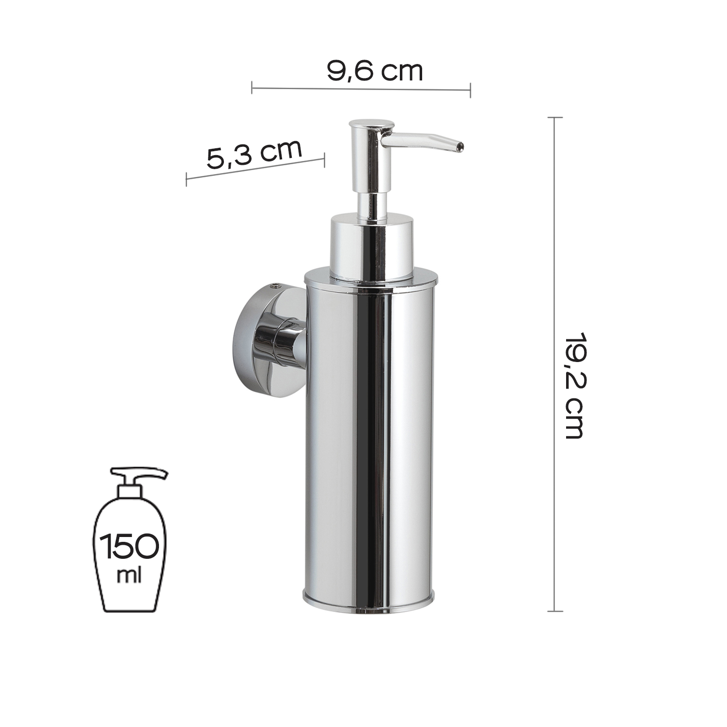 gedy-seal-distributeur-de-savon-chrome image 2
