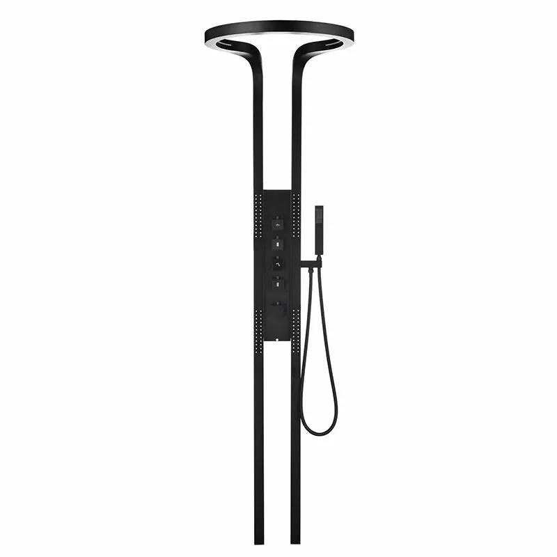 hudor-c-phise-0006-colonne-de-douche-noir-mat-led image 1