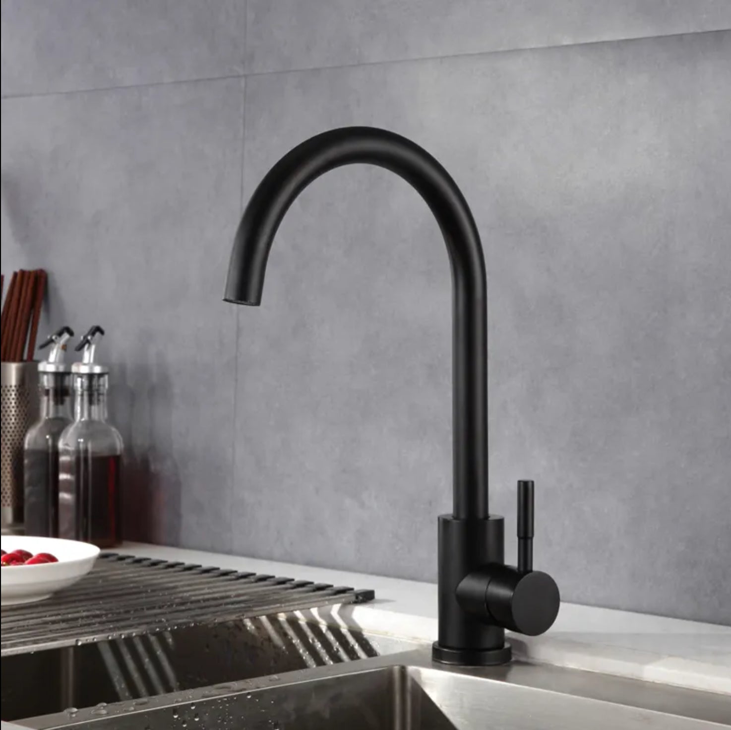 hudor-c-phise-kf811b-mitigeur-cuisine-noir-mat image 5