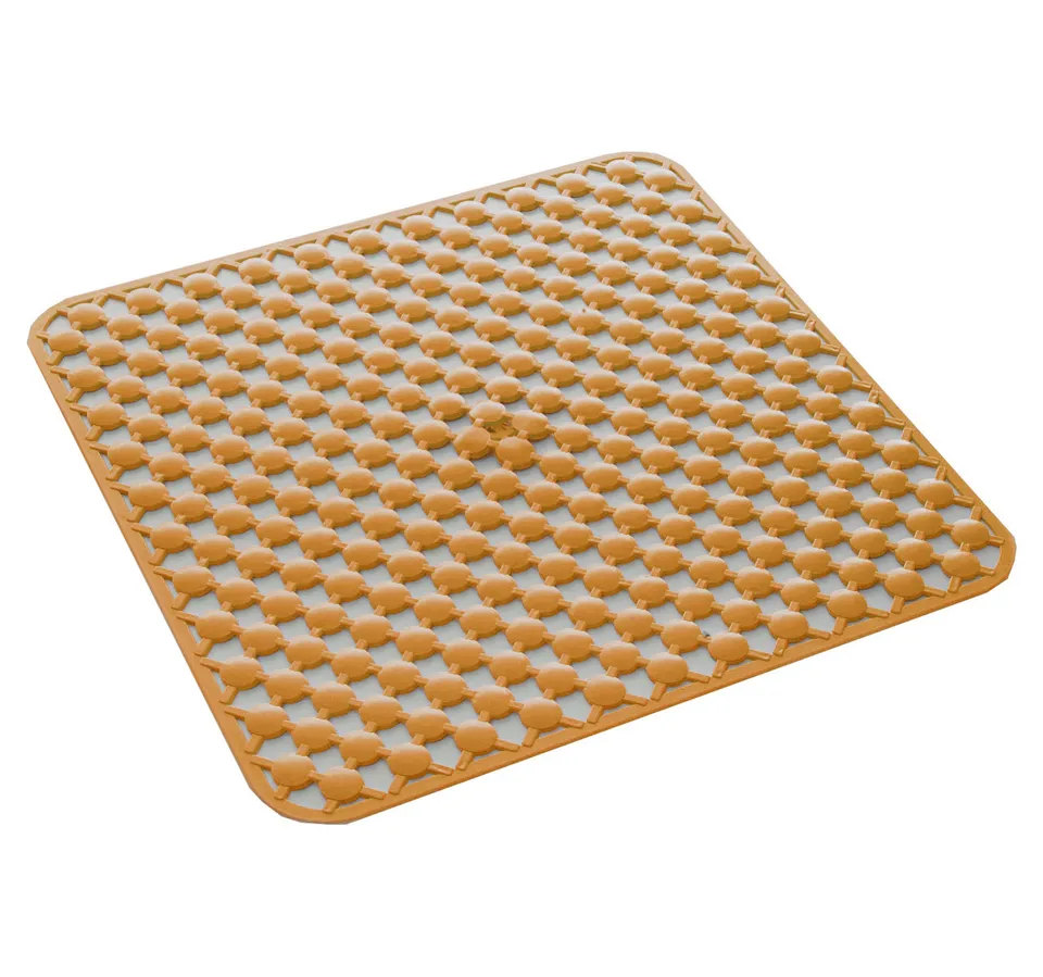 gedy-geo-tapis-de-douche-53x53-cm-orange-antid-rapant image 1