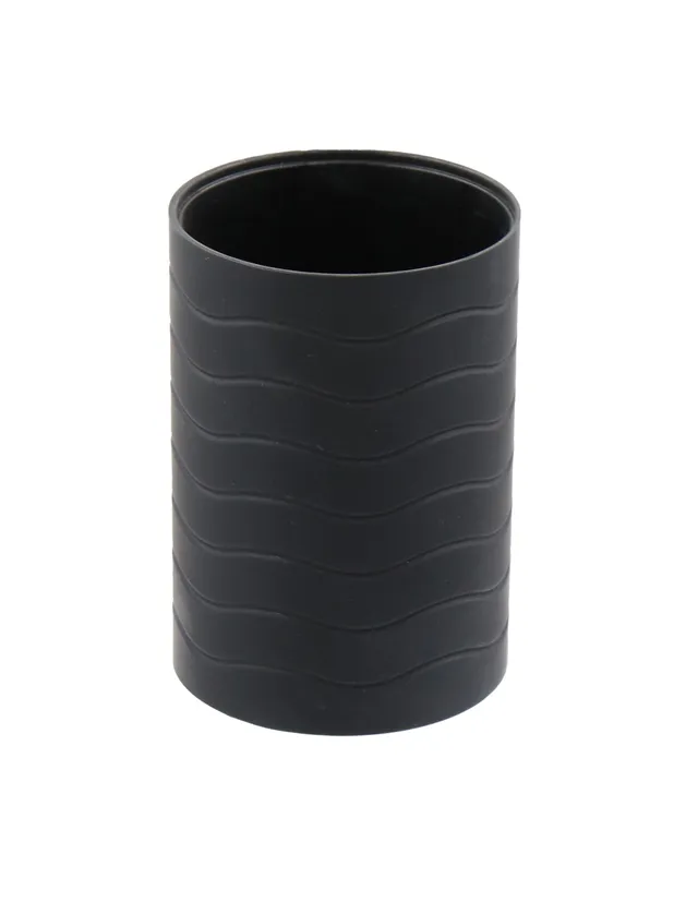 bisk-lines-black-mat-gobelet-salle-de-bain-noir image 1