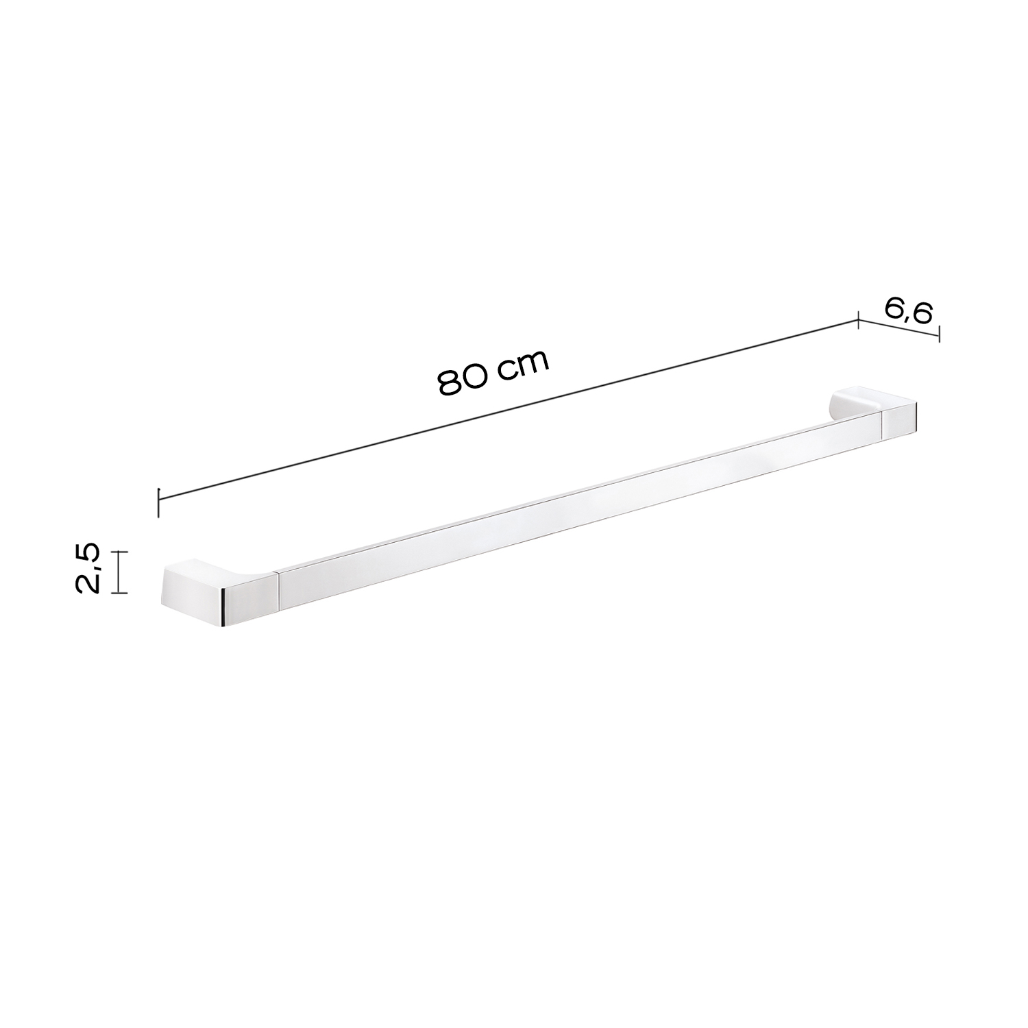 gedy-pirenei-porte-serviette-80-cm-chrom image 2