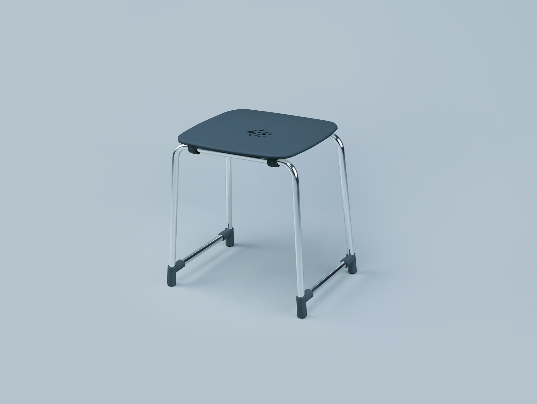 gedy-prima-classe-tabouret-anthracite-chrome-2 image 2