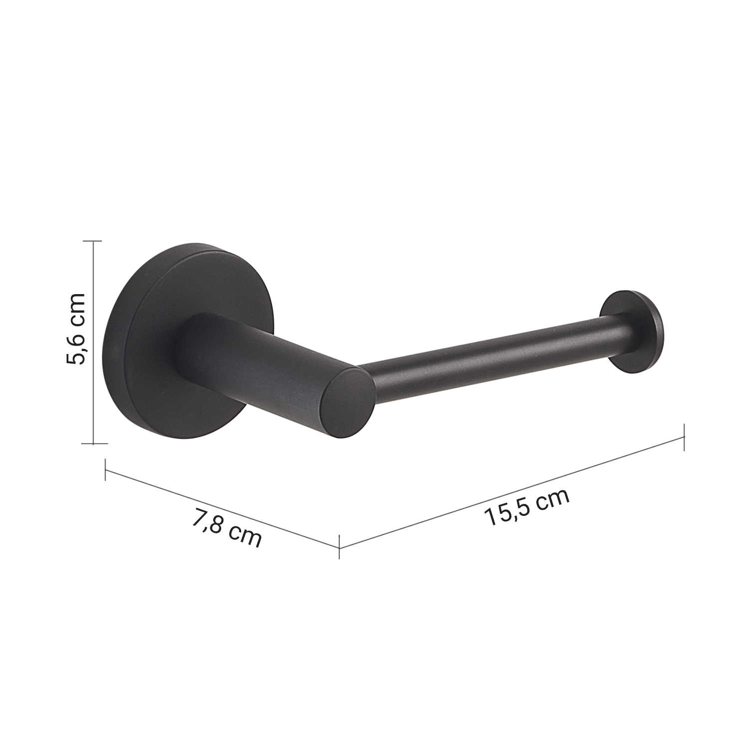 gedy-felce-plus-porte-rouleau-noir-mat-fixer image 2