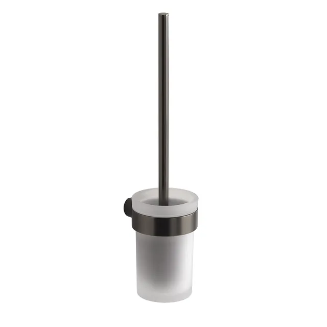 gedy-pirenei-porte-brosse-wc-mural-gun-metal-pvd image 1