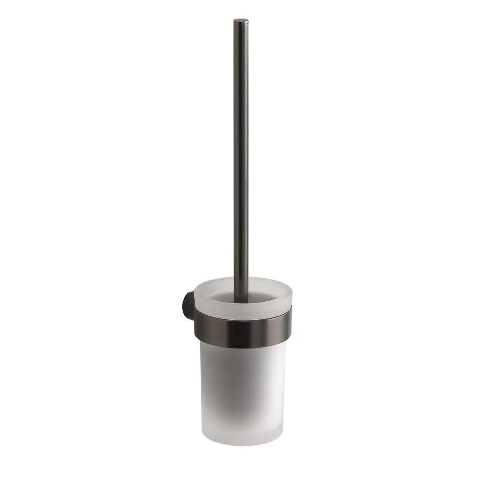 gedy-pirenei-porte-brosse-wc-mural-gun-metal-pvd image 1