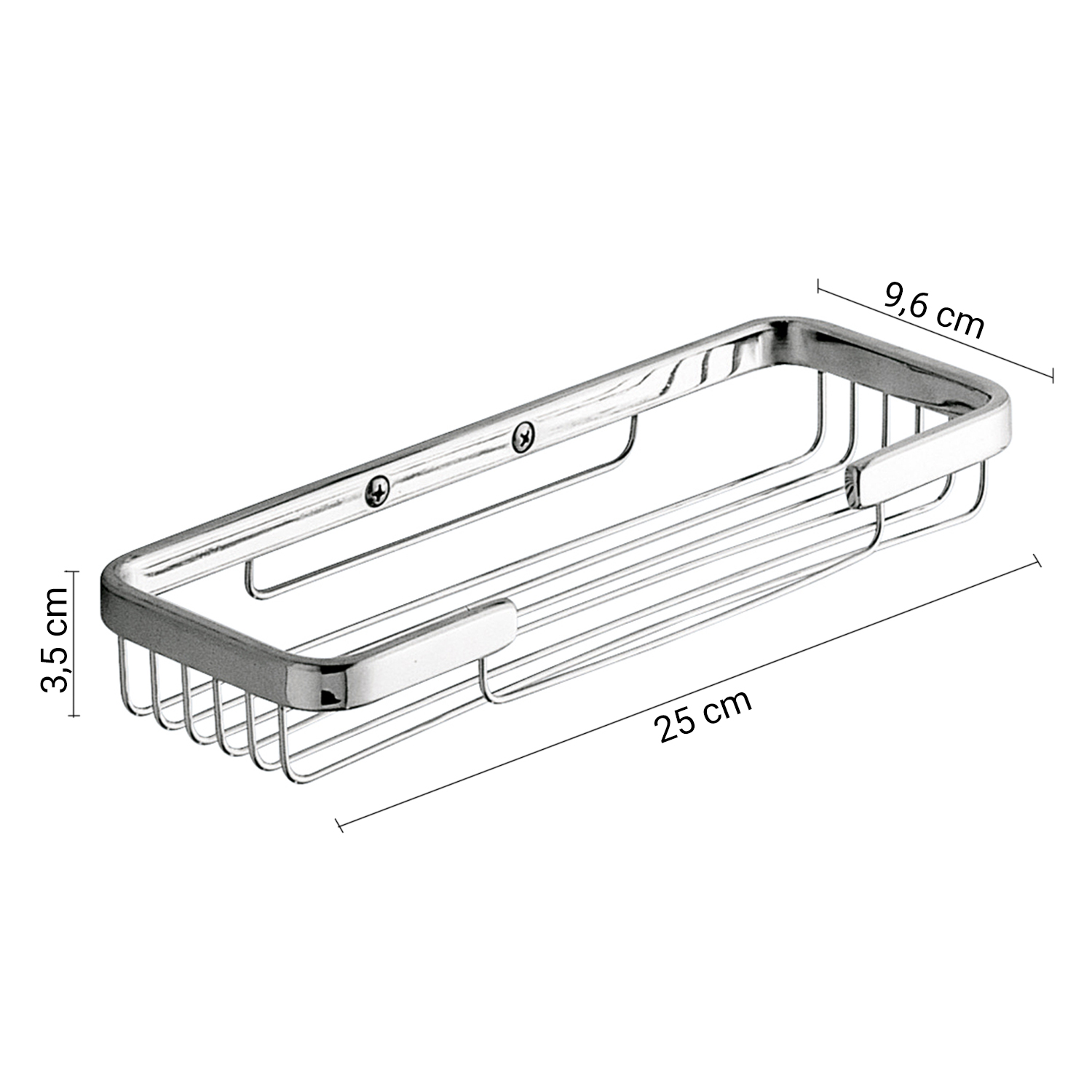 gedy-augustus-panier-douche-fil-chrome-rectangulaire image 2