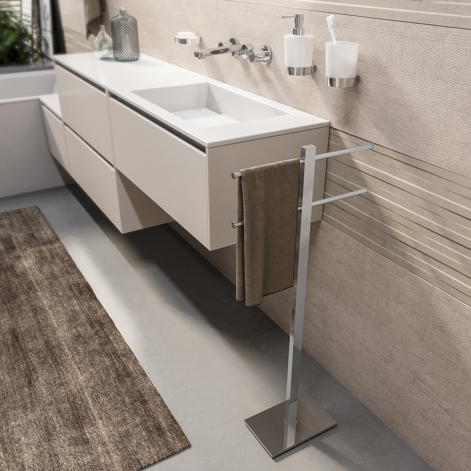 gedy-tobia-porte-serviettes-sur-pied-chrome image 3