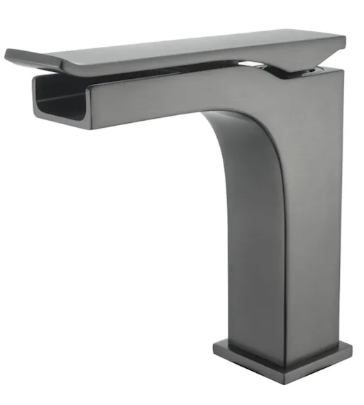 hudor-phasis-robinet-lavabo-sur-plage-gunmetal-bec-cascade image 1