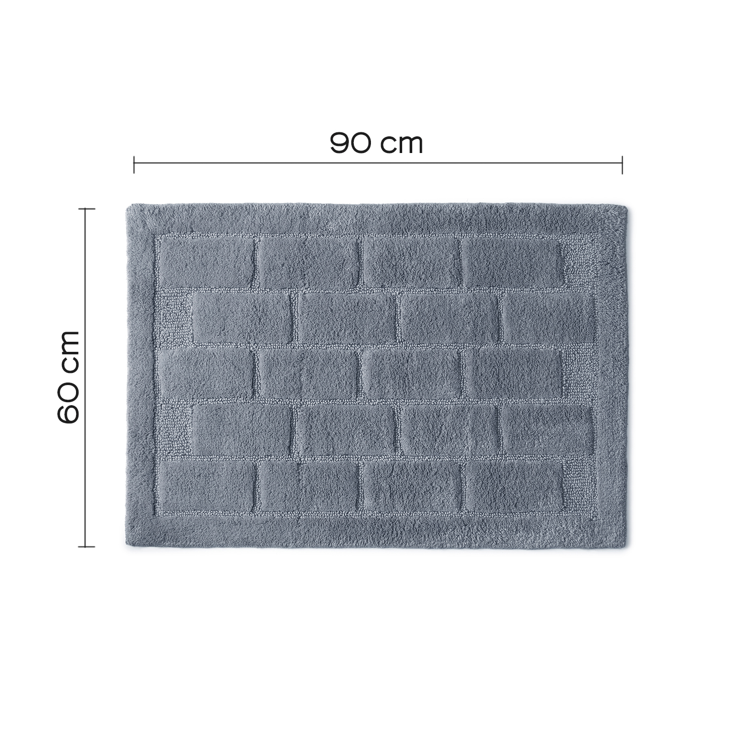 gedy-tile-tapis-de-bain-90x60-cm-gris image 2