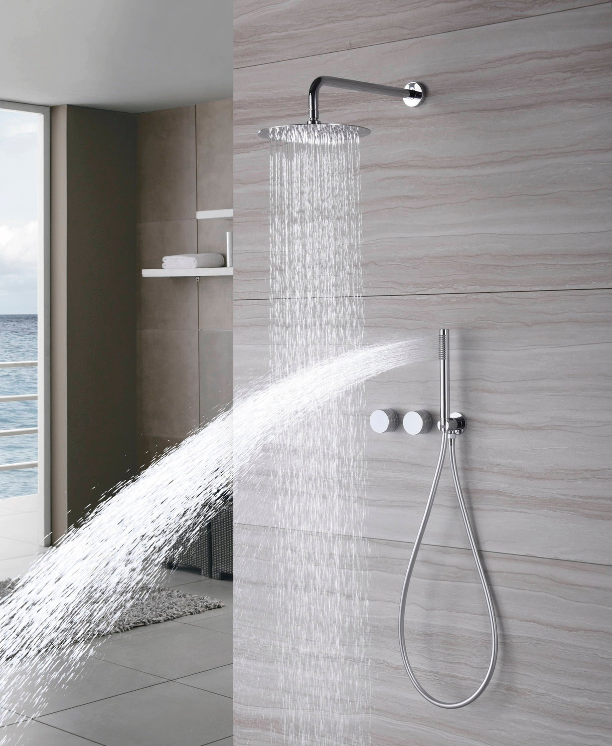 hudor-rymanthe-sc34-douche-encastr-e-chrom-laiton image 2