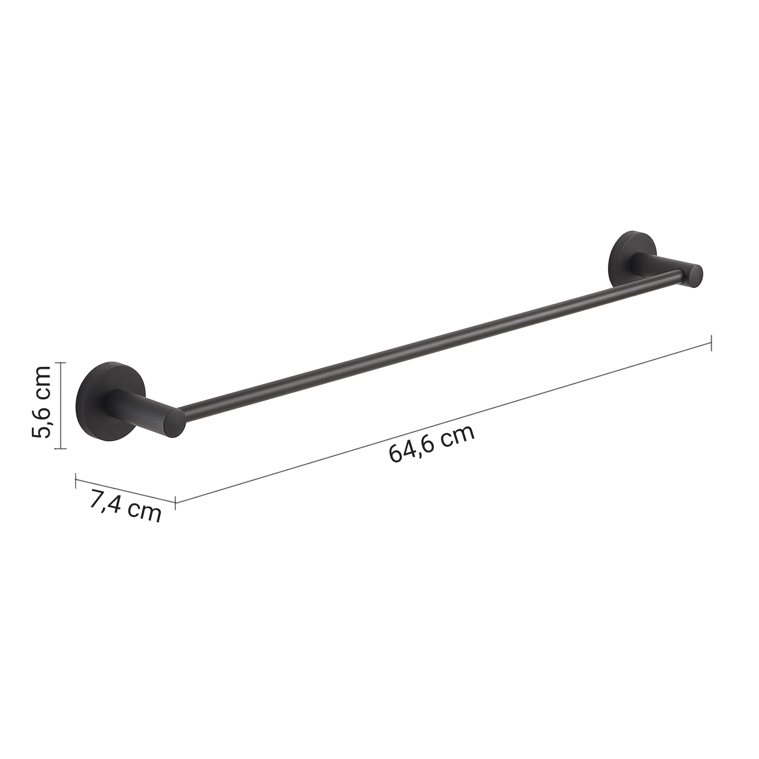 gedy-felce-porte-serviette-60-cm-noir-mat image 2