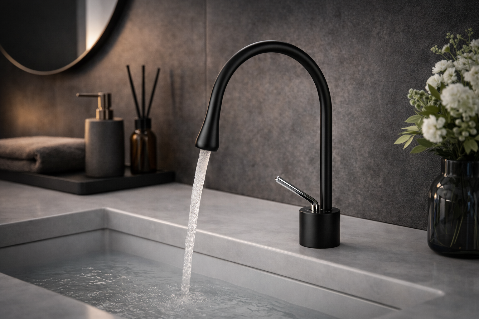 hudor-c-phase-201-robinet-lavabo-noir-mat-laiton image 2
