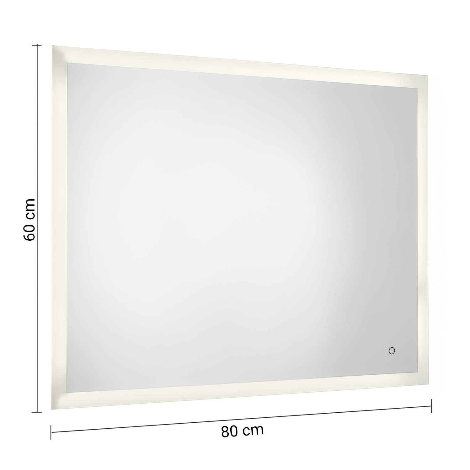 gedy-pierre-miroir-60x80-cm-bord-poli-transparent image 2