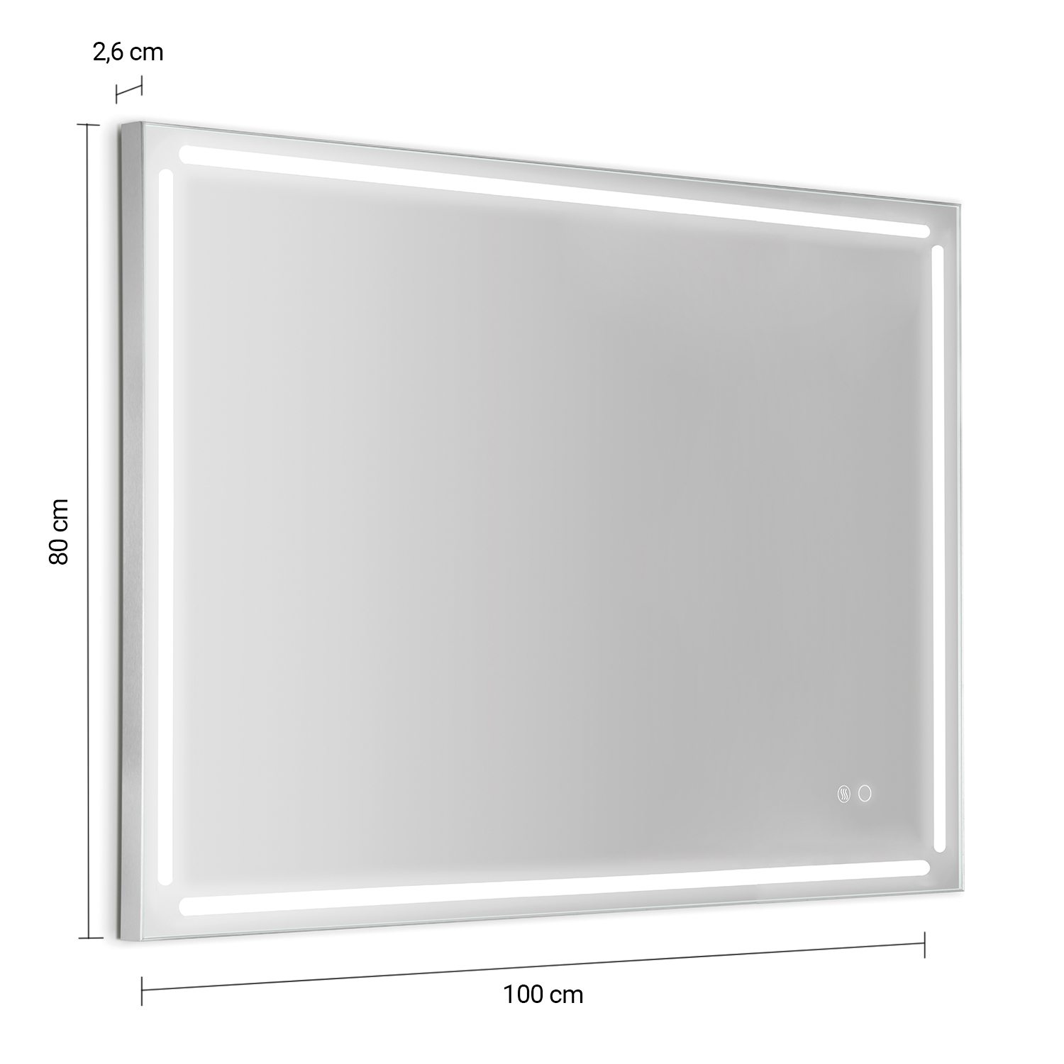 gedy-paul-100x80-miroir-rectangulaire-cadre-bross image 2