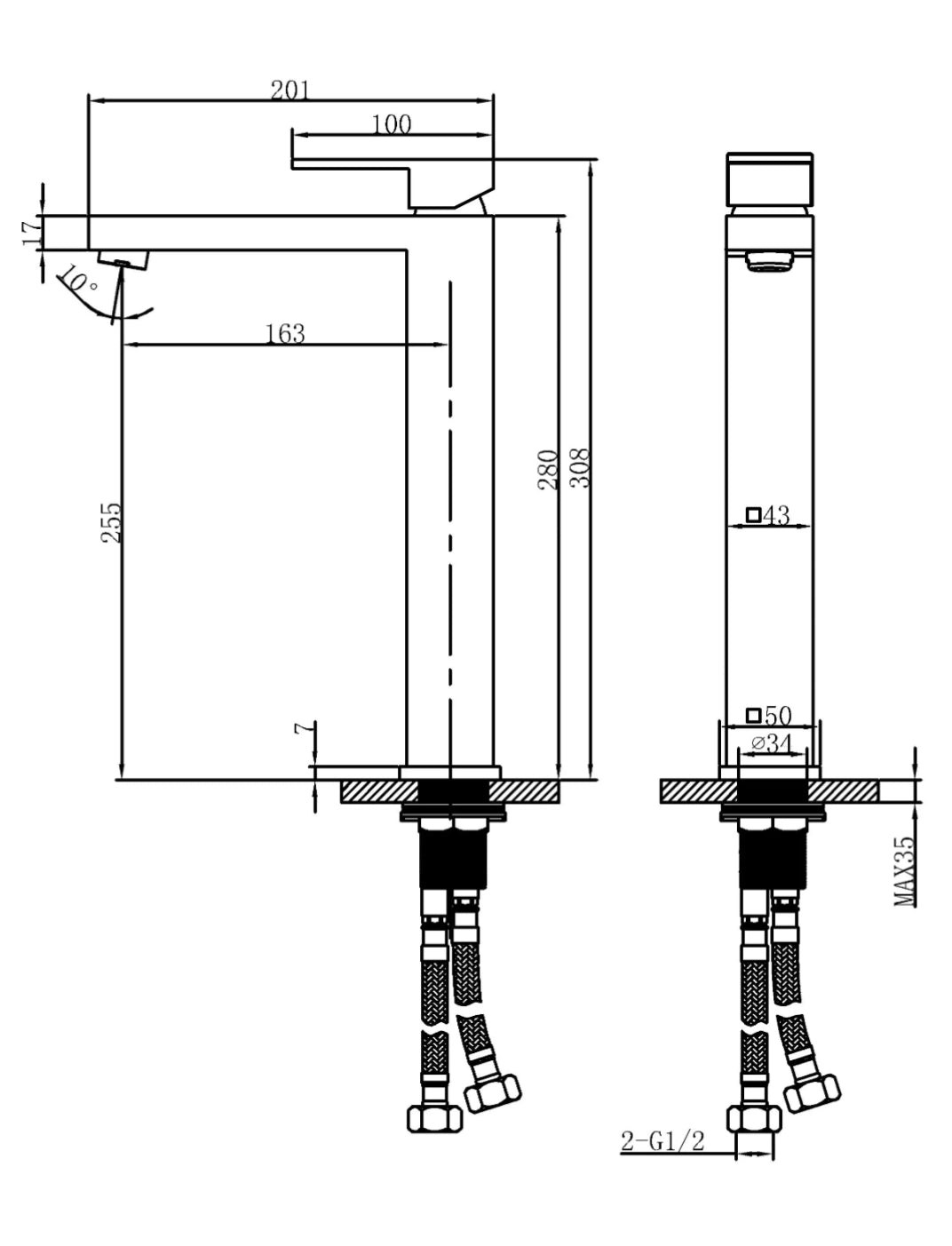 hudor-enip-e-004-robinet-lavabo-sur-lev-chrom-laiton image 3