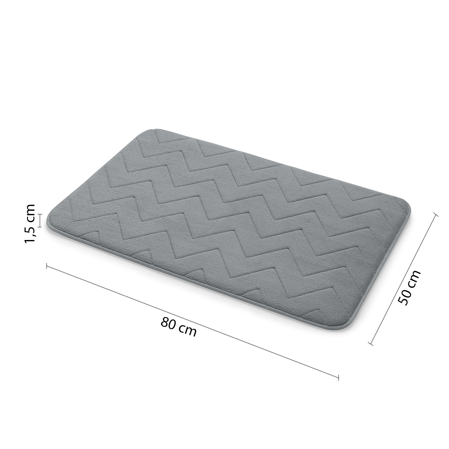 gedy-tapis-de-bain-m-moire-de-forme-50x80-gris image 2