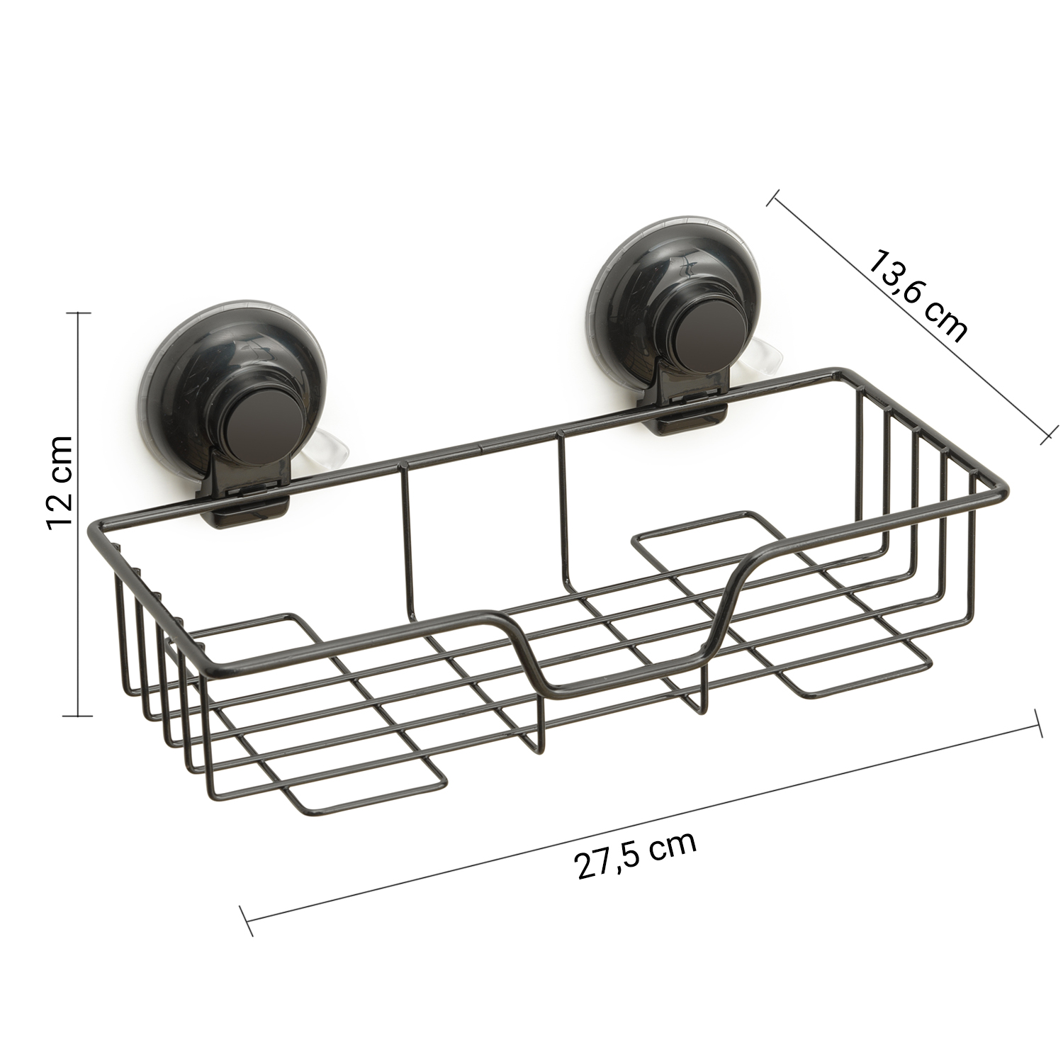 gedy-hot-porte-objets-douche-fil-noir-mat-rectangulaire image 2