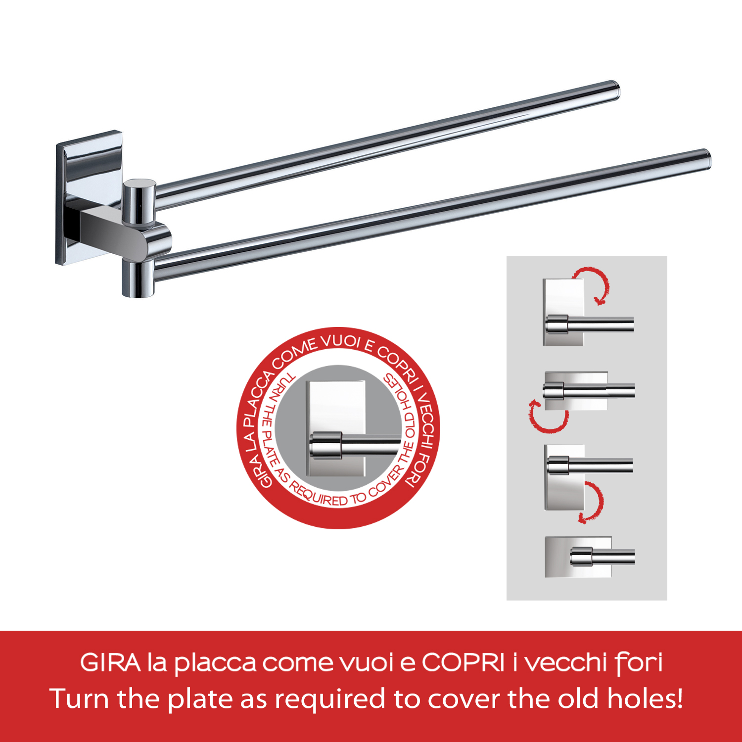 gedy-maine-porte-serviette-r-glable-chrome image 5