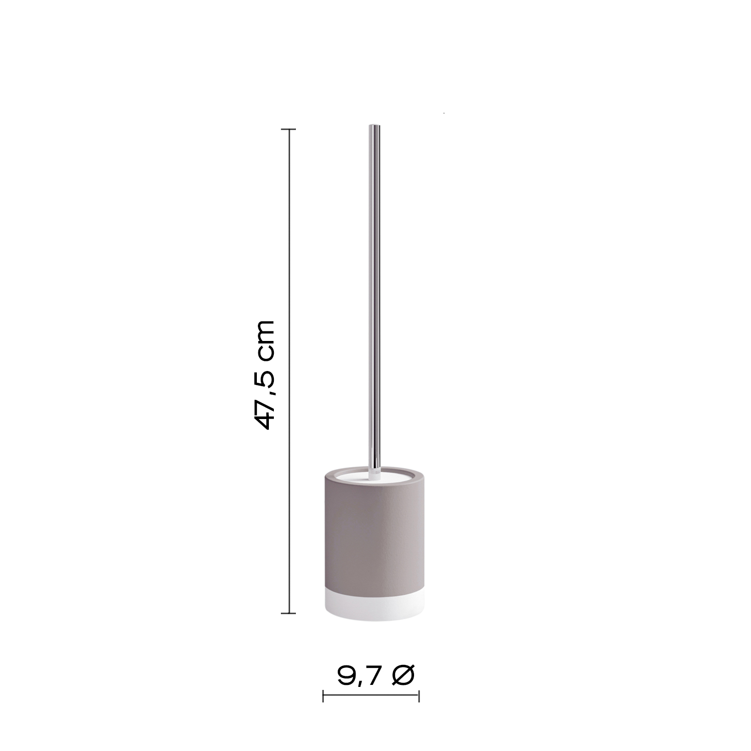 gedy-new-mizar-brosse-wc-gris-tourterelle-poser image 2
