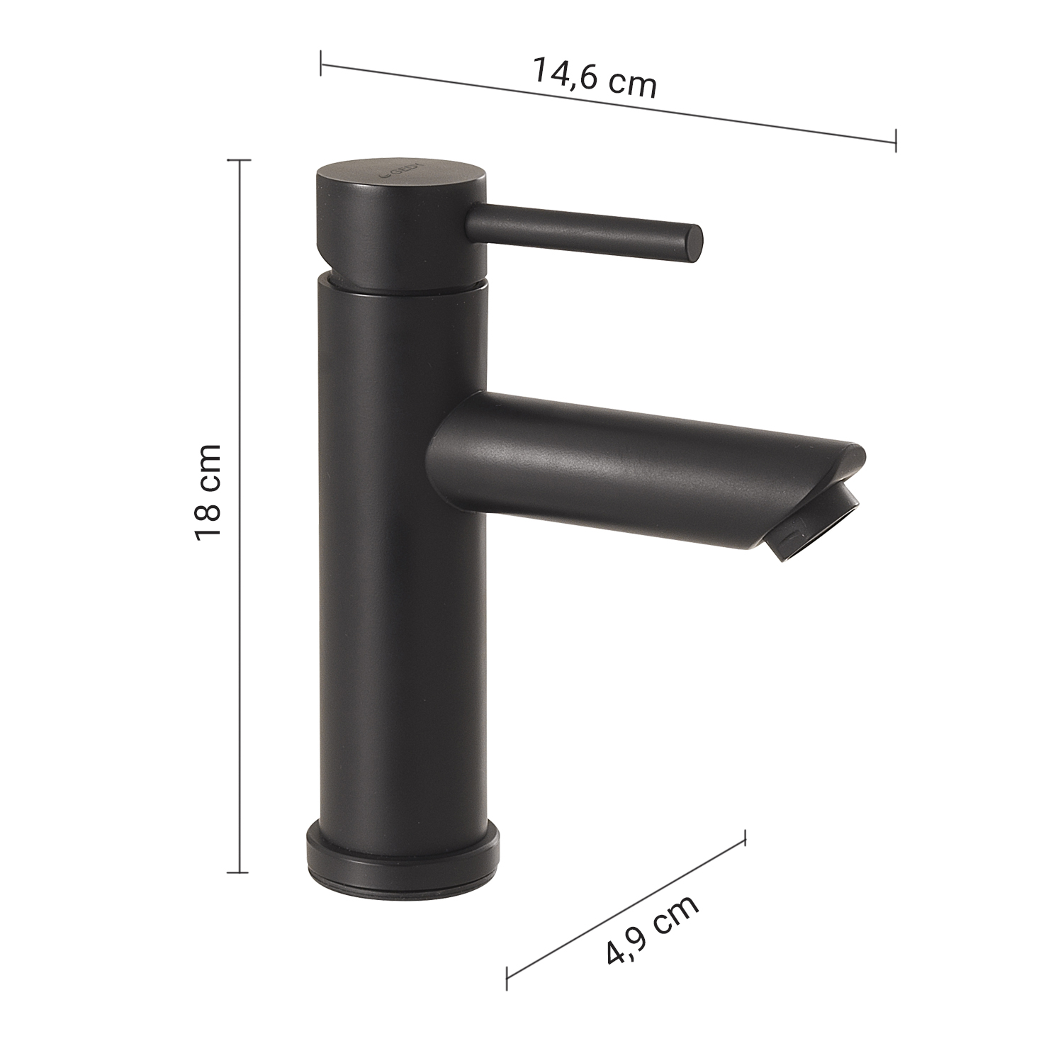 gedy-garda-mitigeur-lavabo-bas-noir-mat image 2