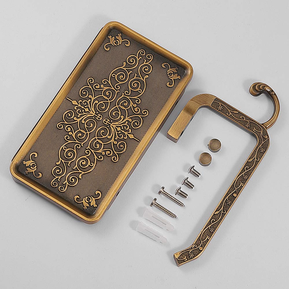 gricol-porte-rouleau-papier-toilette-mural-or-vintage-avec-tablette image 5