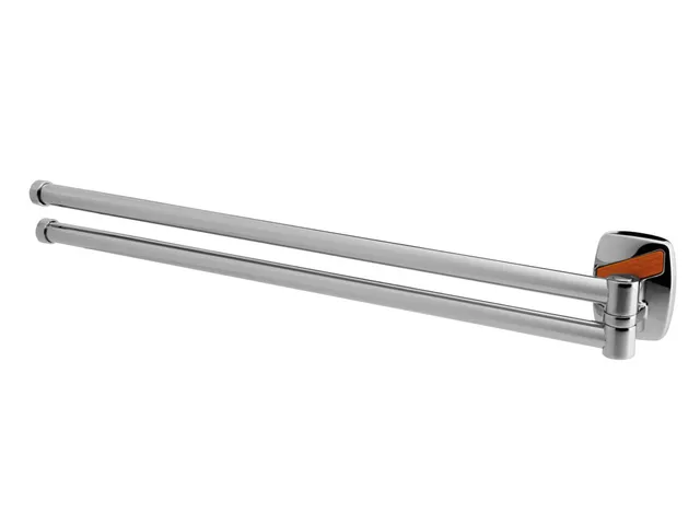 bisk-oregon-d-porte-serviettes-2-barres-mobiles-chrome image 1