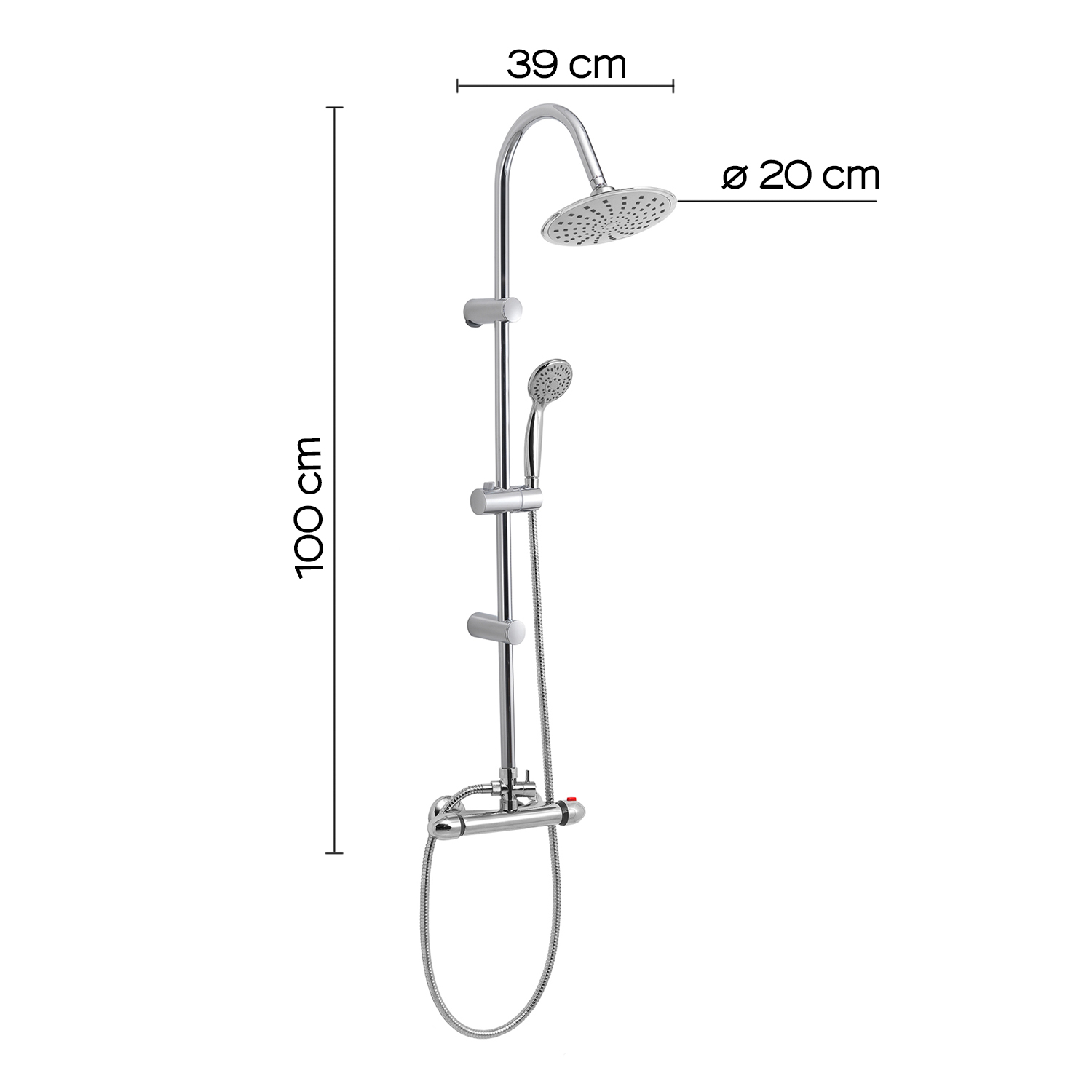 gedy-easy-mix-01-colonne-de-douche-r-glable-chrome image 2