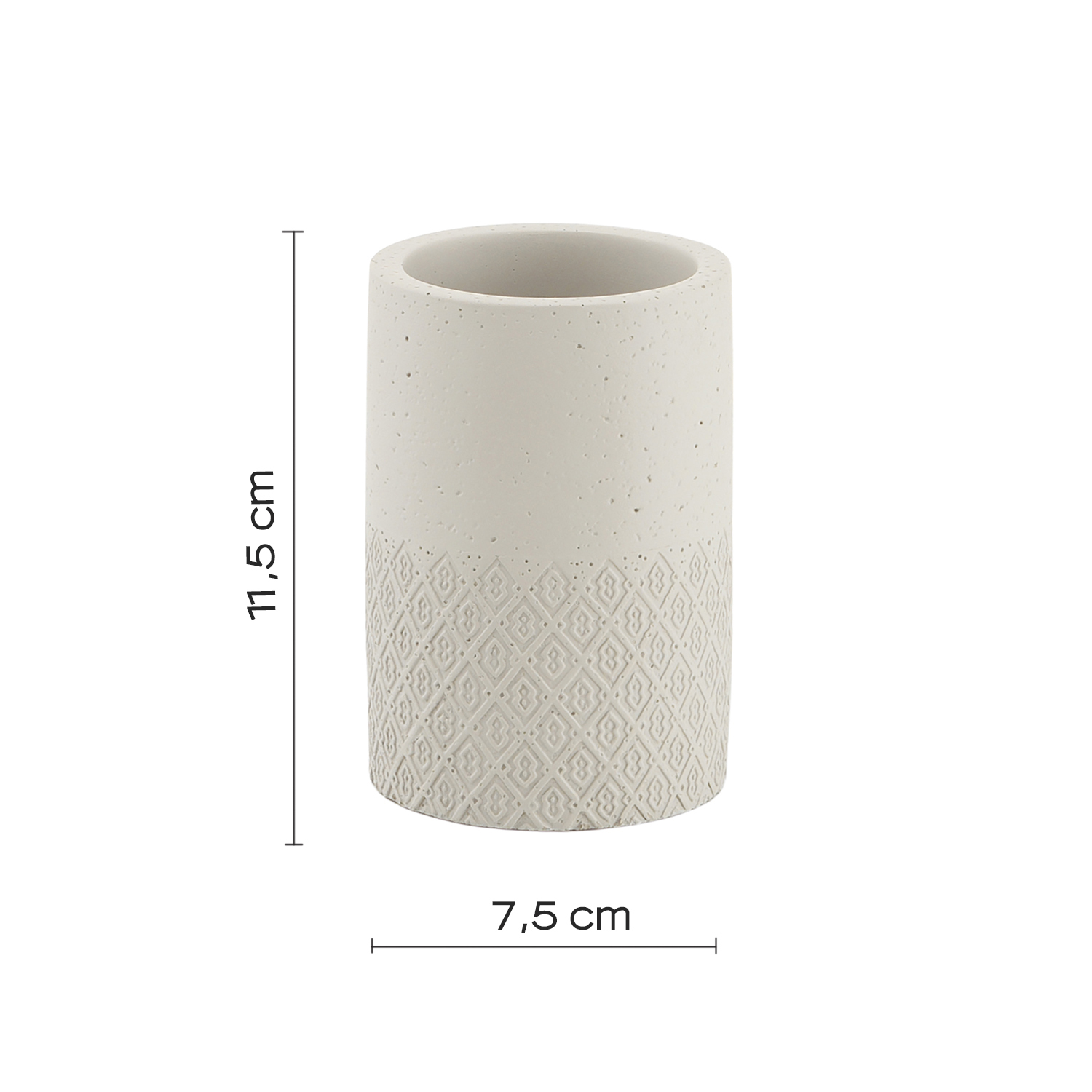 gedy-bamboom-afrodite-porte-brosse-dents-gris-mat image 4