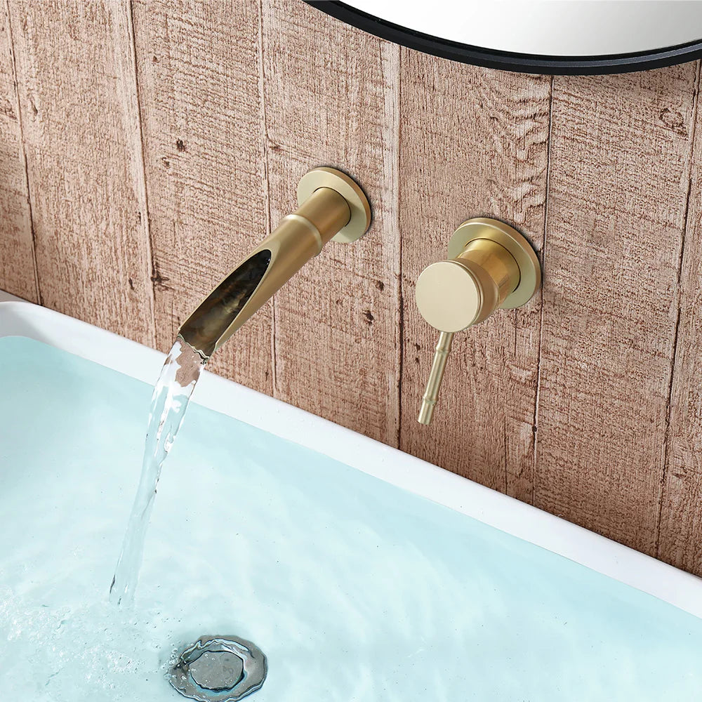 hudor-scamandre-robinet-lavabo-mural-dor-bross-cascade image 2
