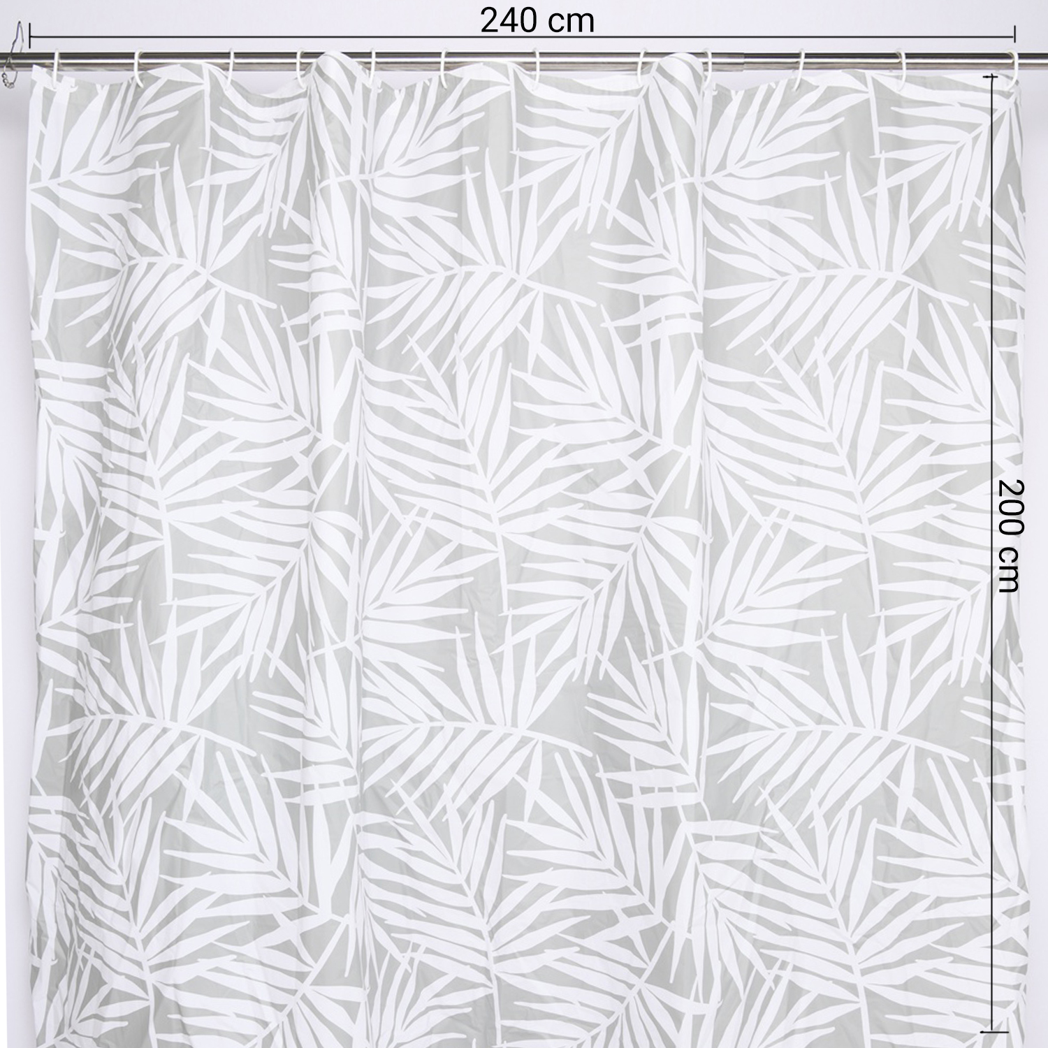 gedy-palme-rideau-de-douche-240x200-cm-blanc-vert image 2