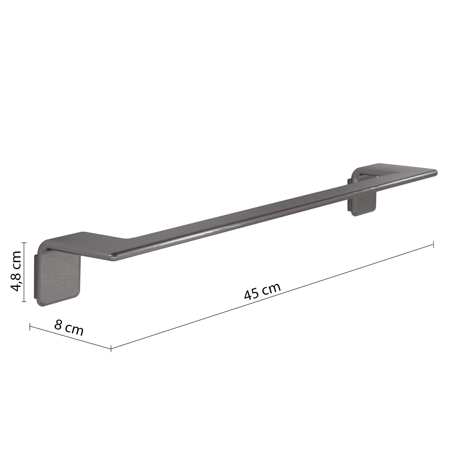gedy-il-giglio-porte-serviette-45-cm-gun-metal image 2