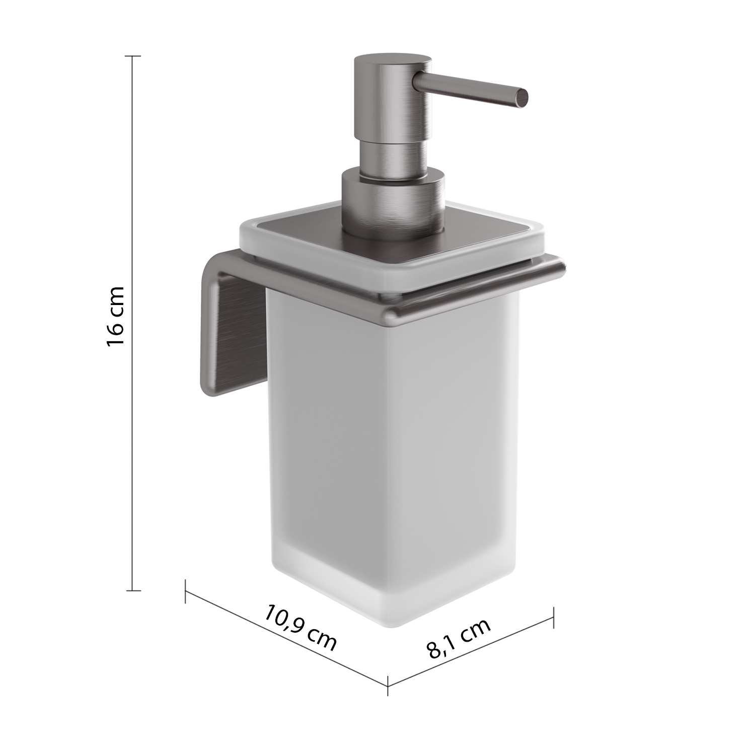 gedy-il-giglio-distributeur-savon-mural-gun-metal image 2