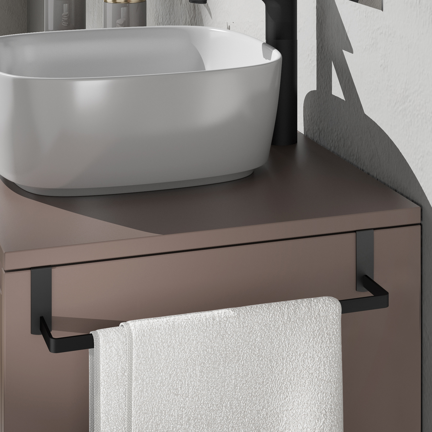 gedy-tosca-porte-serviettes-porte-noir-mat image 4