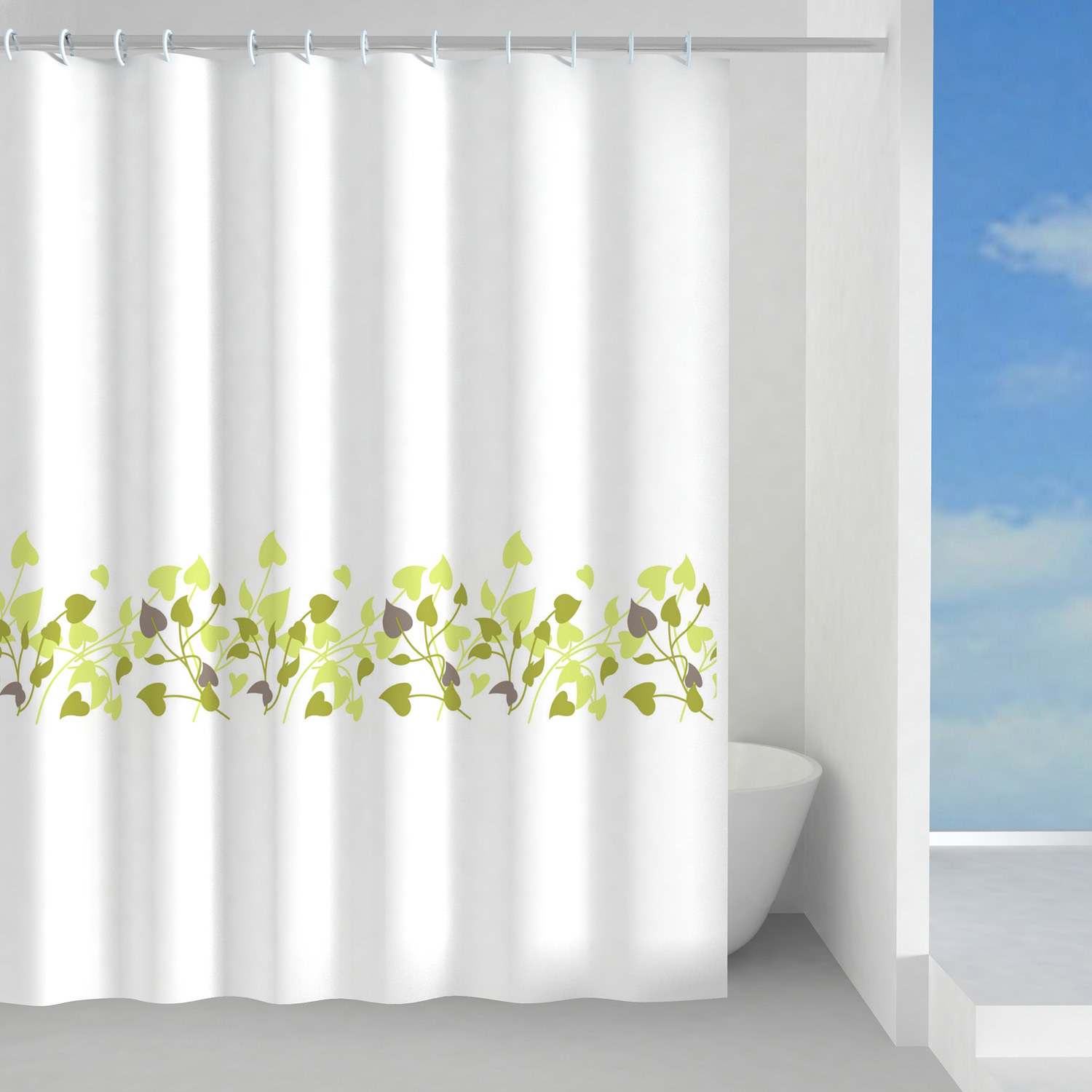 gedy-vivaio-rideau-de-douche-vert-180x200-cm image 1