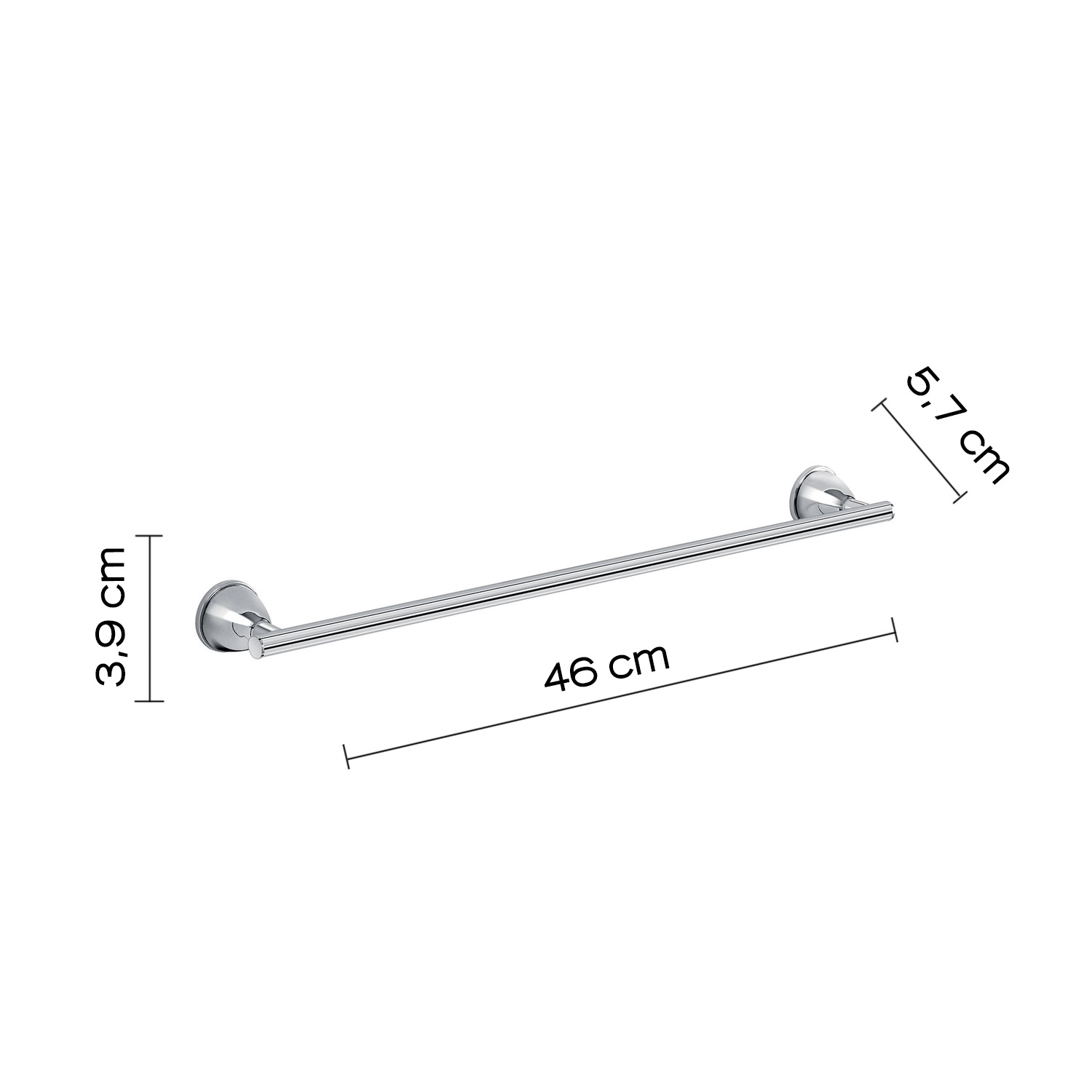 gedy-genziana-porte-serviette-45-cm-chrome-mural image 2