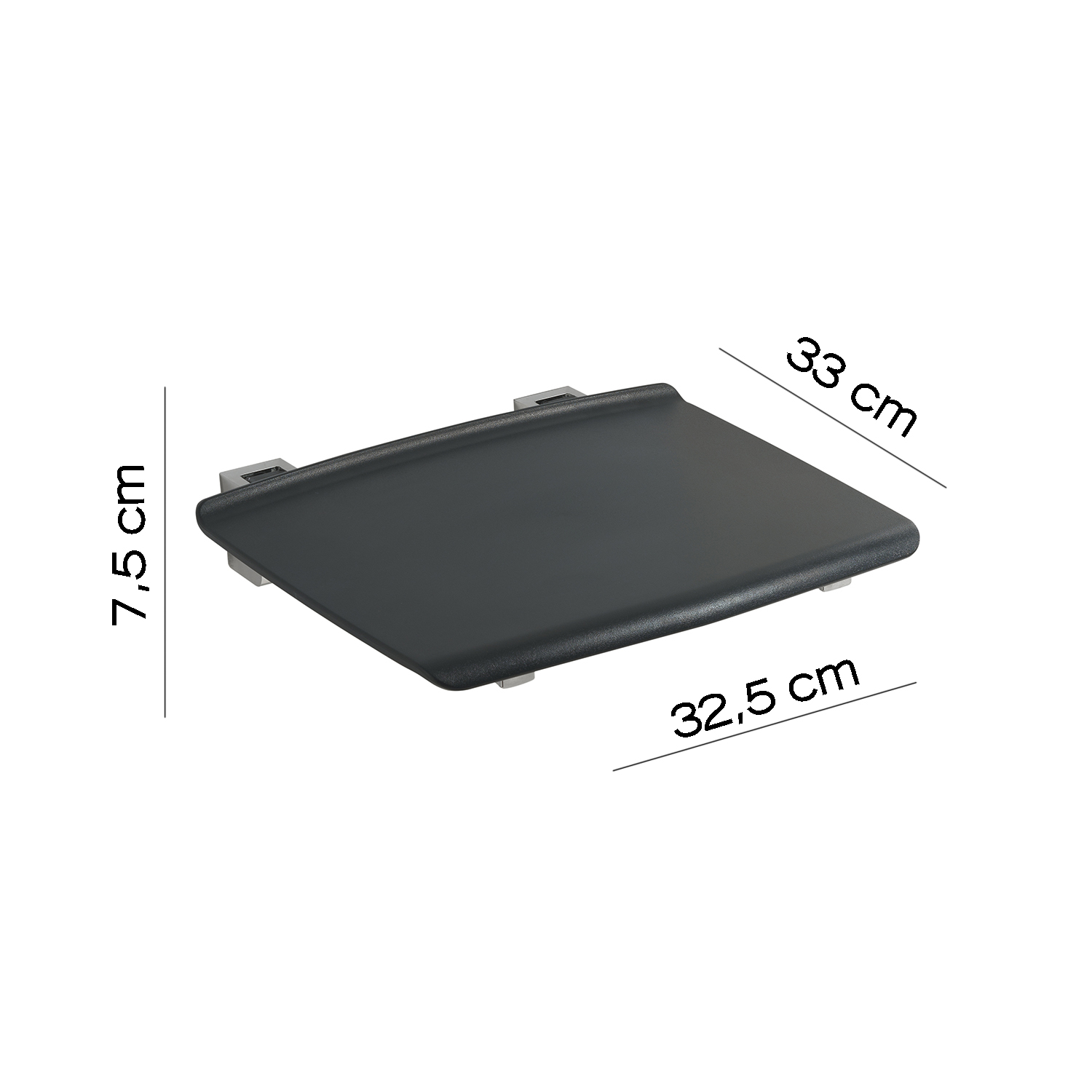 gedy-tip-up-si-ge-de-douche-repliable-anthracite image 2