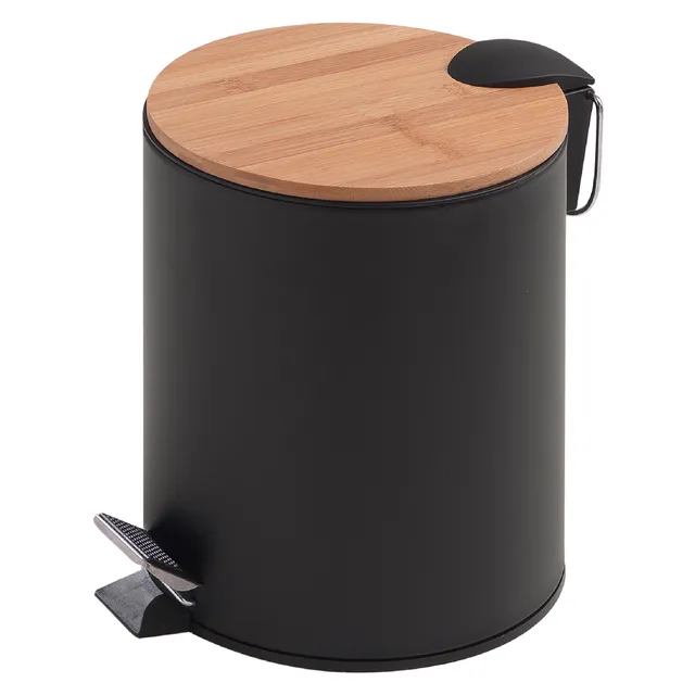 gedy-kenta-poubelle-naturel-noir-mat-accessoire-wc image 1