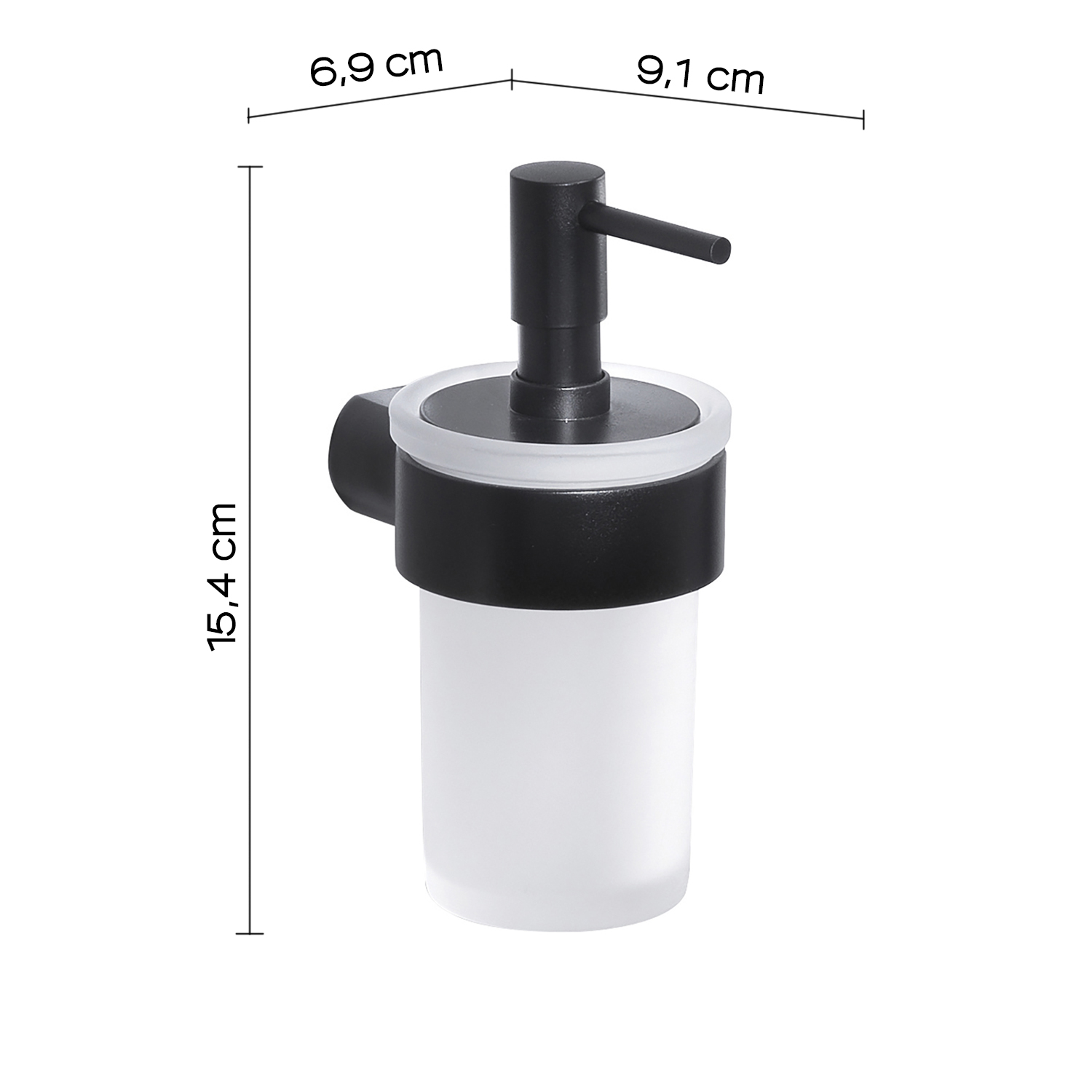 gedy-pirenei-distributeur-savon-noir-mat image 2