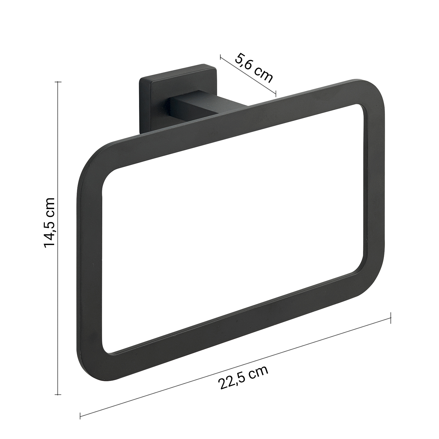 gedy-atena-anneau-porte-serviette-noir-mat image 2