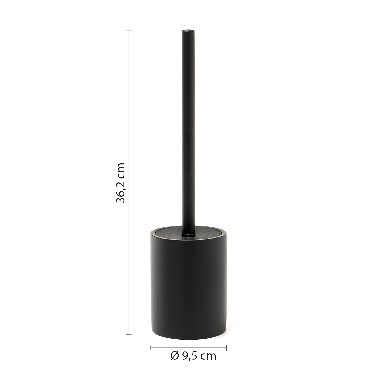 gedy-brenda-porte-brosse-wc-noir-mat-poser image 2