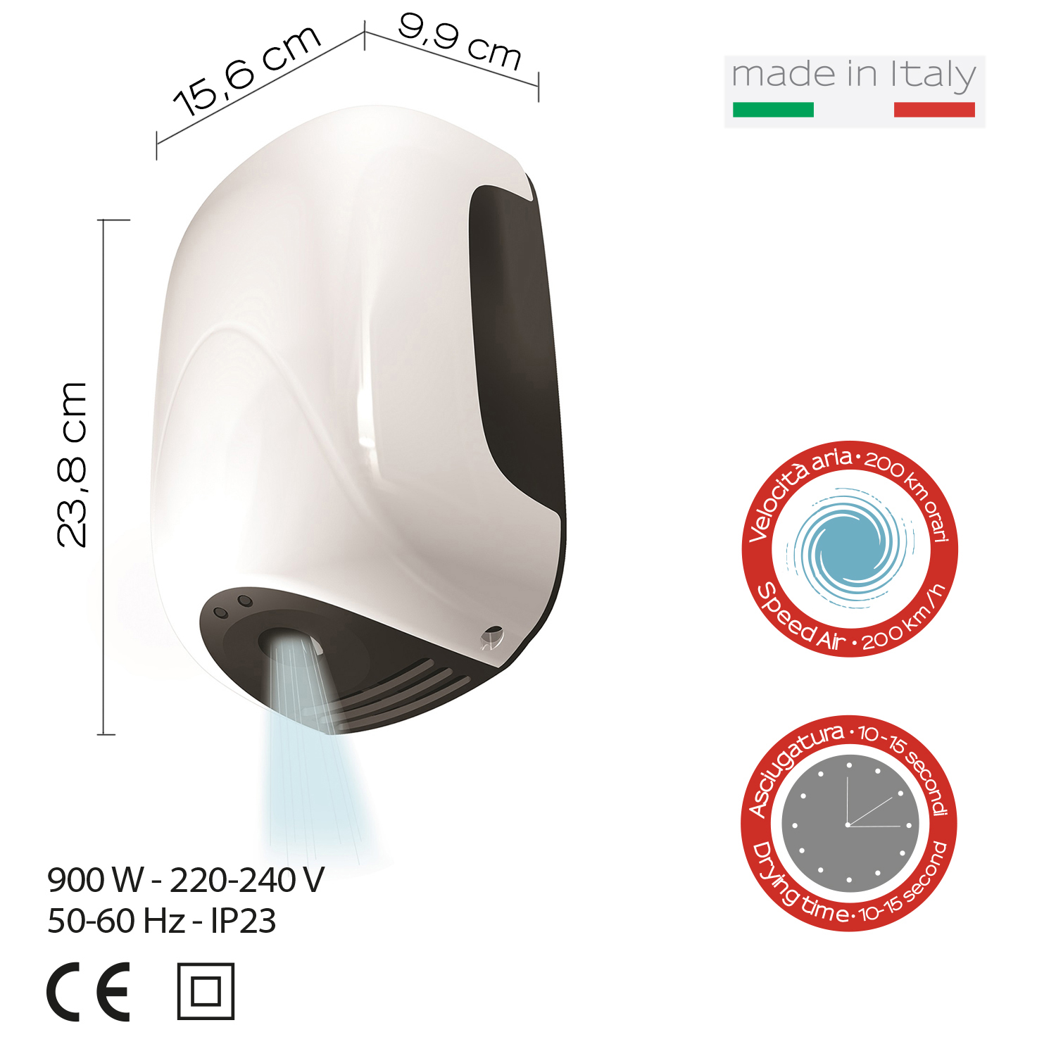 gedy-contract-bora-s-che-mains-lectrique-blanc image 2