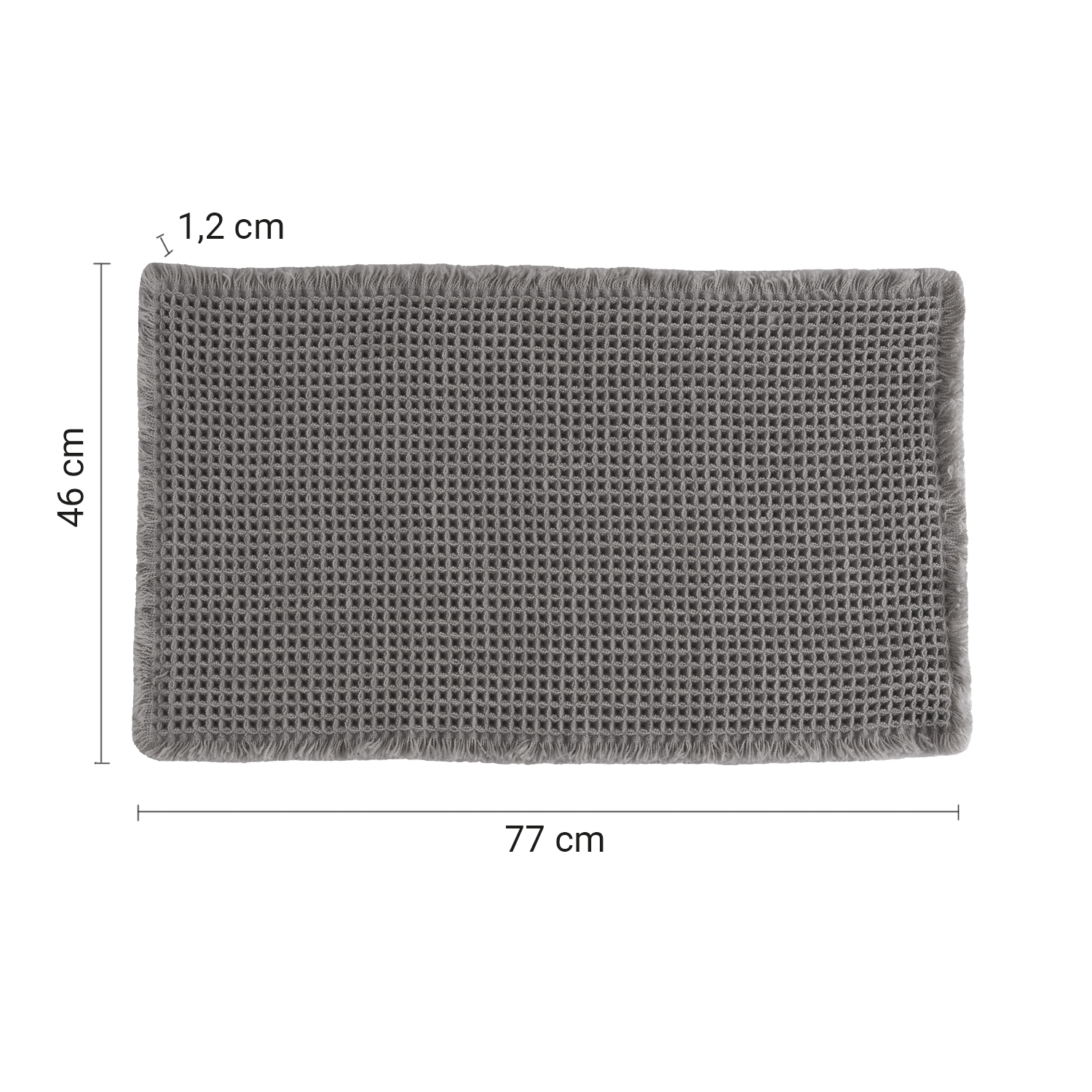 gedy-waffle-tapis-de-bain-70x50-gris-coton image 2