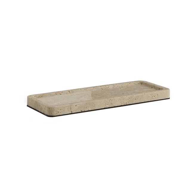 gedy-silvy-plateau-porte-objets-travertino-poser image 1