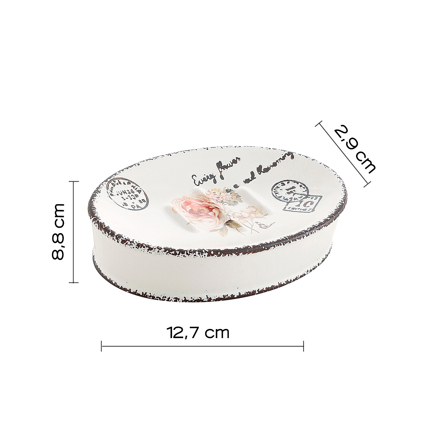 gedy-clothilde-porte-savon-blanc-poser image 2