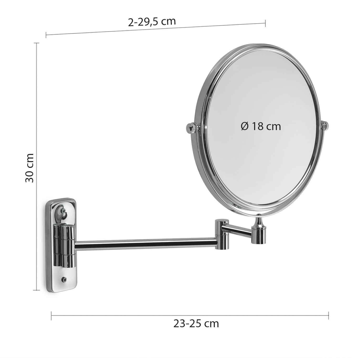 gedy-gaia-miroir-grossissant-chrome-poser image 2